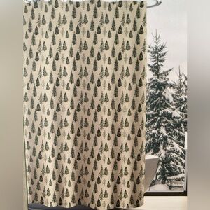 Envogue Tree Shower Curtain Linen Blend